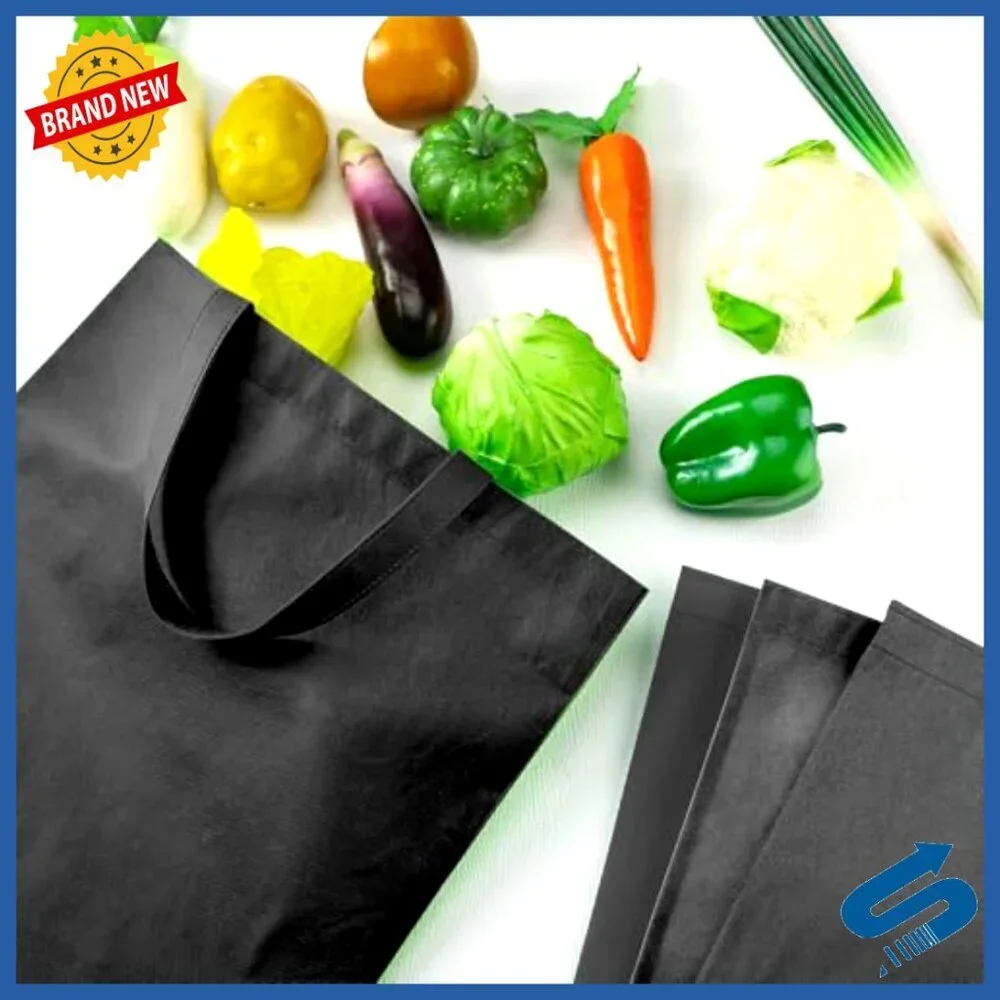 Reusable Fabric Shopping Tote Bags Bulk Set Multipurpose Canvas Cloth Totes